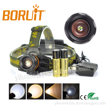 Newest Model Yellow Light Zoomable Aluminum LED Headlamp